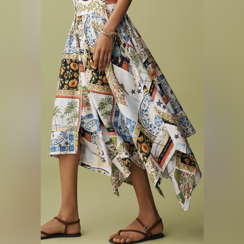 FARM Rio Multicolor Patchwork High-Low Dress - Picture 2 of 16